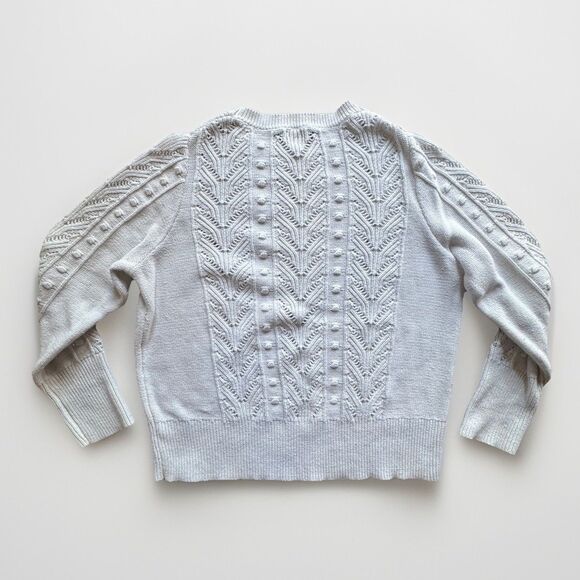 Womens Sweater Crew Neck Cable Knit A New Day Ivory Cream Sweater Size XXL - Picture 3 of 11